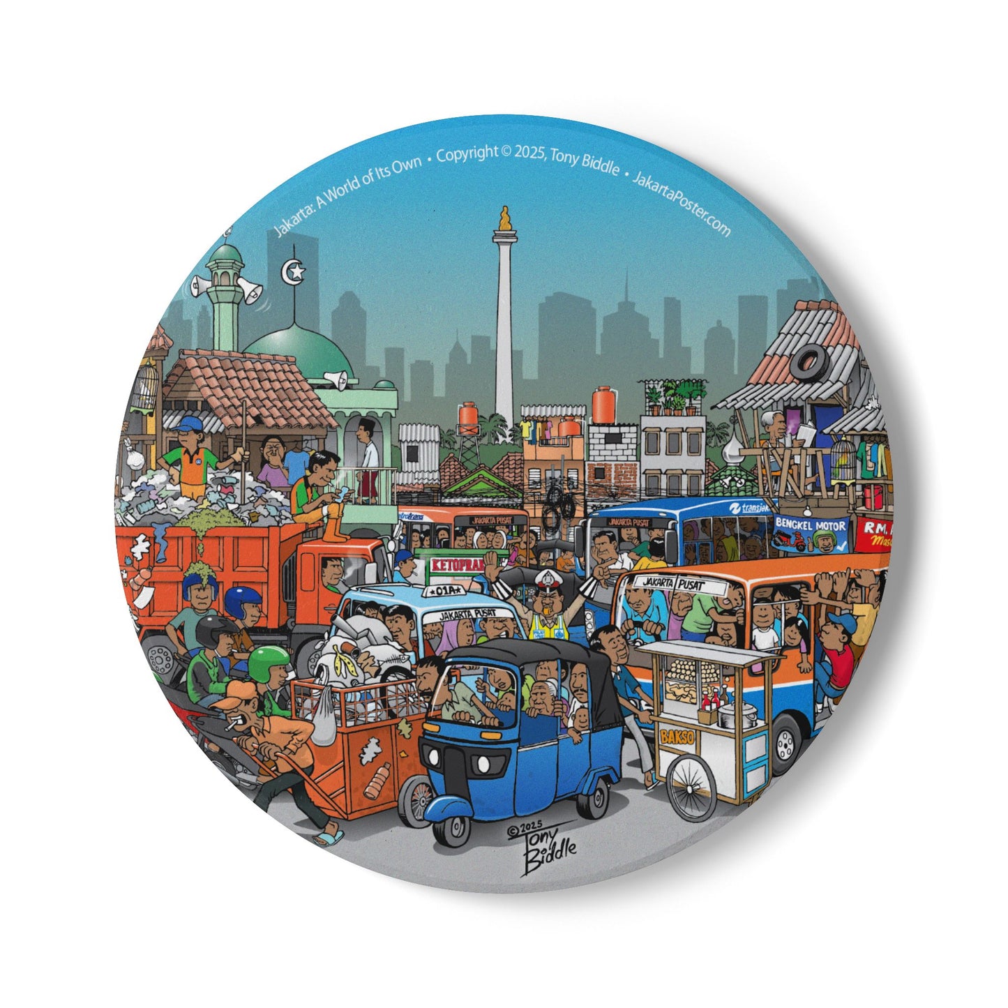 Jakarta Poster Ceramic Coaster