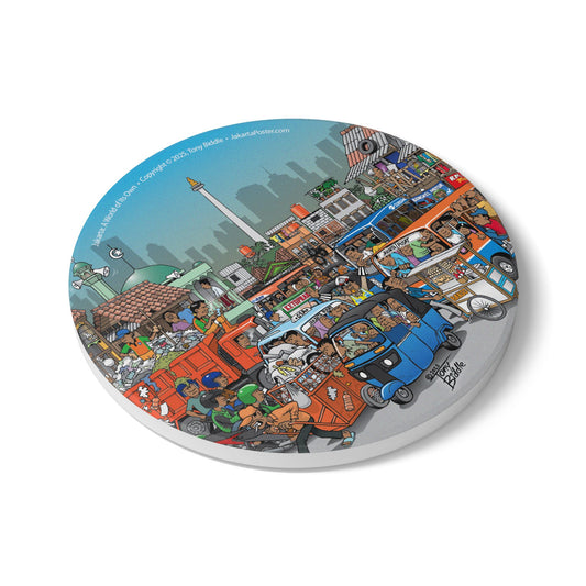 Jakarta Poster Ceramic Coaster